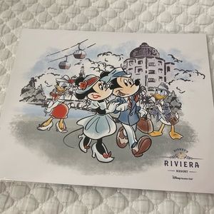 Disney DVC Member Riviera Resort Mickey Minnie Mouse Daisy Skyliner Art Print
